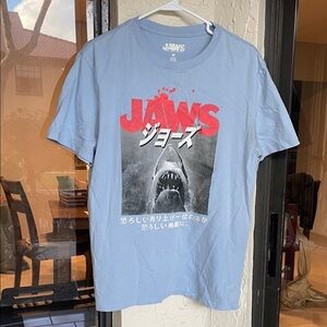 Jaws Graphic Tee - Light Blue